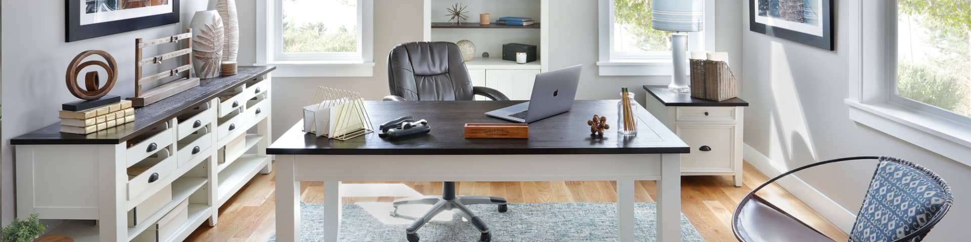 Mountain Home Writing desk and Book Shelves in Room
