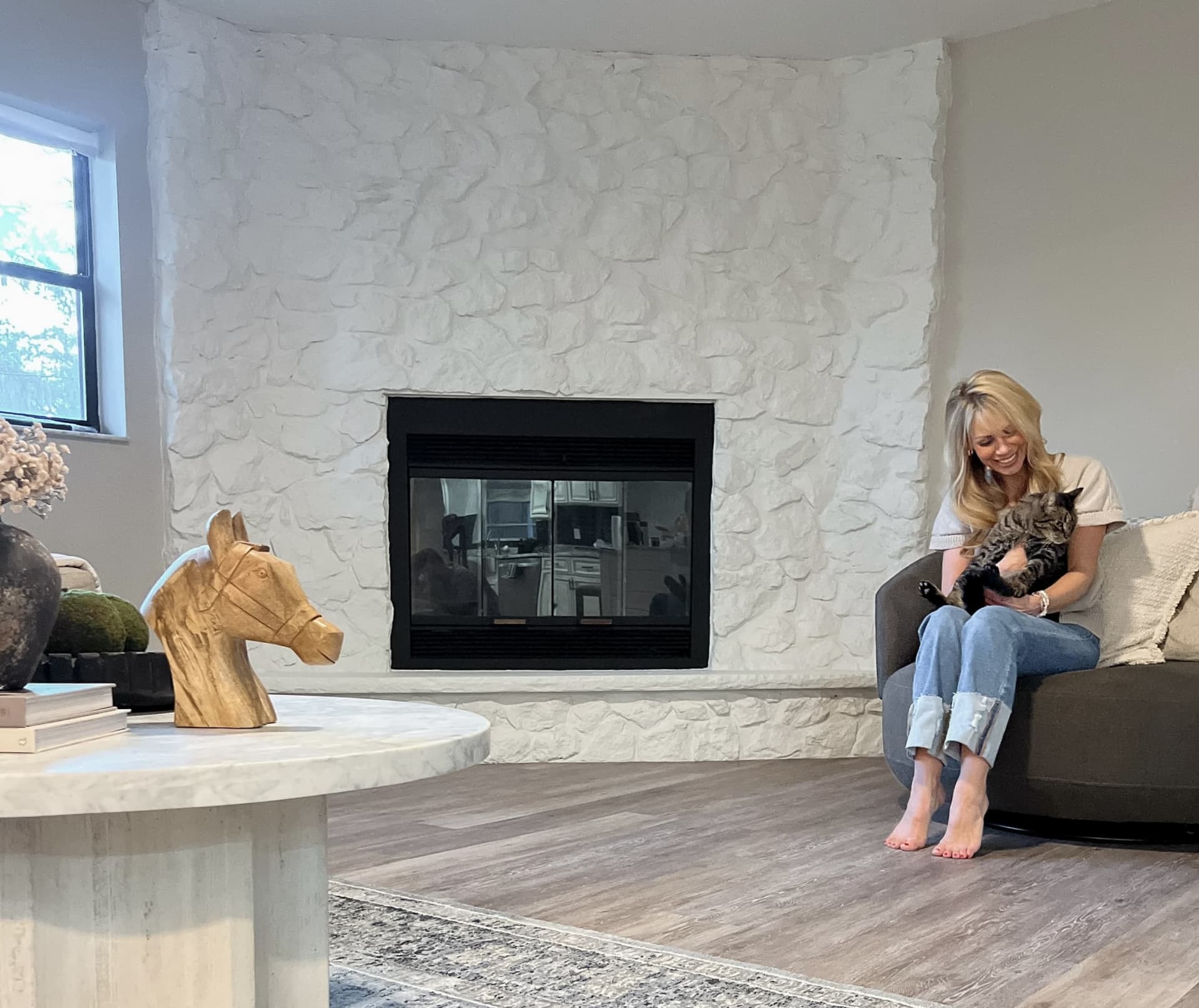 Kelli Bateman in her AirBnB Family Room