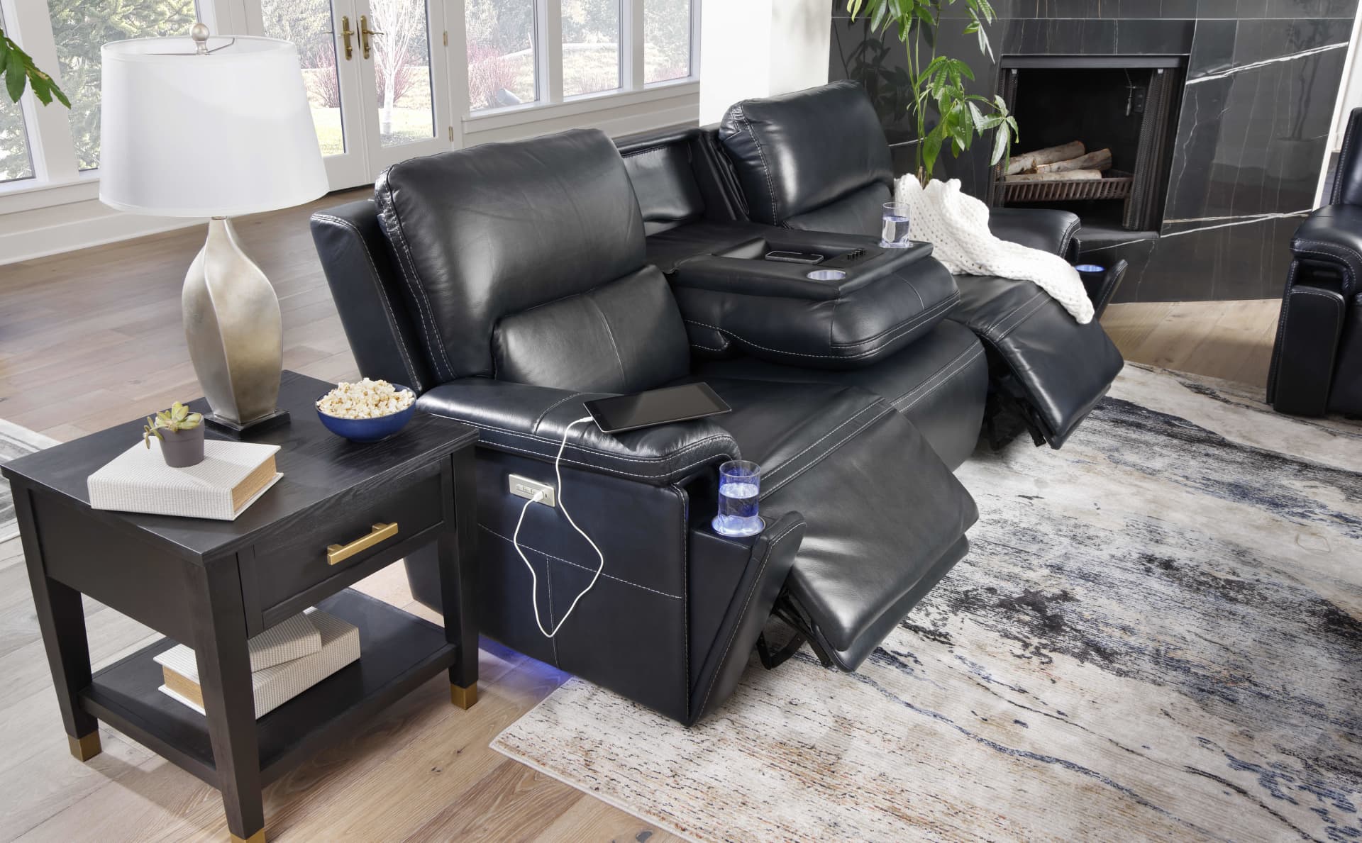 Harmonic Home Theater Power Sofa in living room