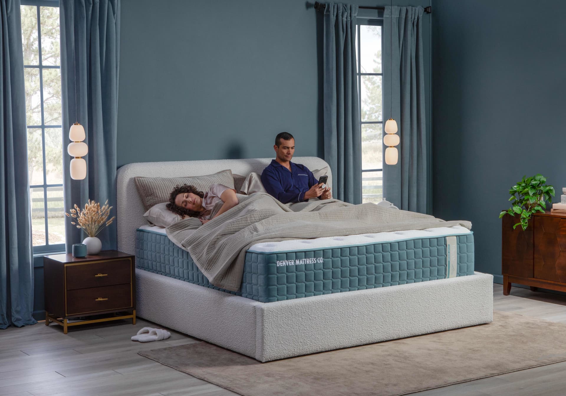 Telluride Luxury Mattress with couple in bedroom