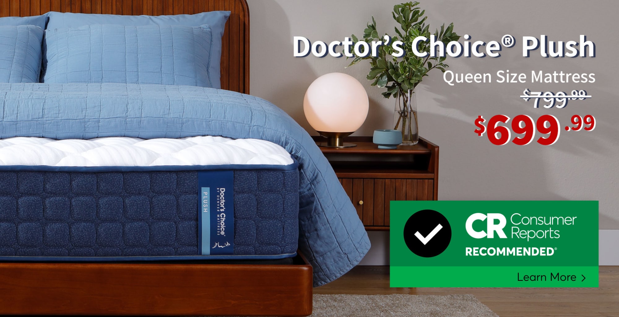 Doctor's Choice Plush Queen Size Mattress Was $799, Now $699.