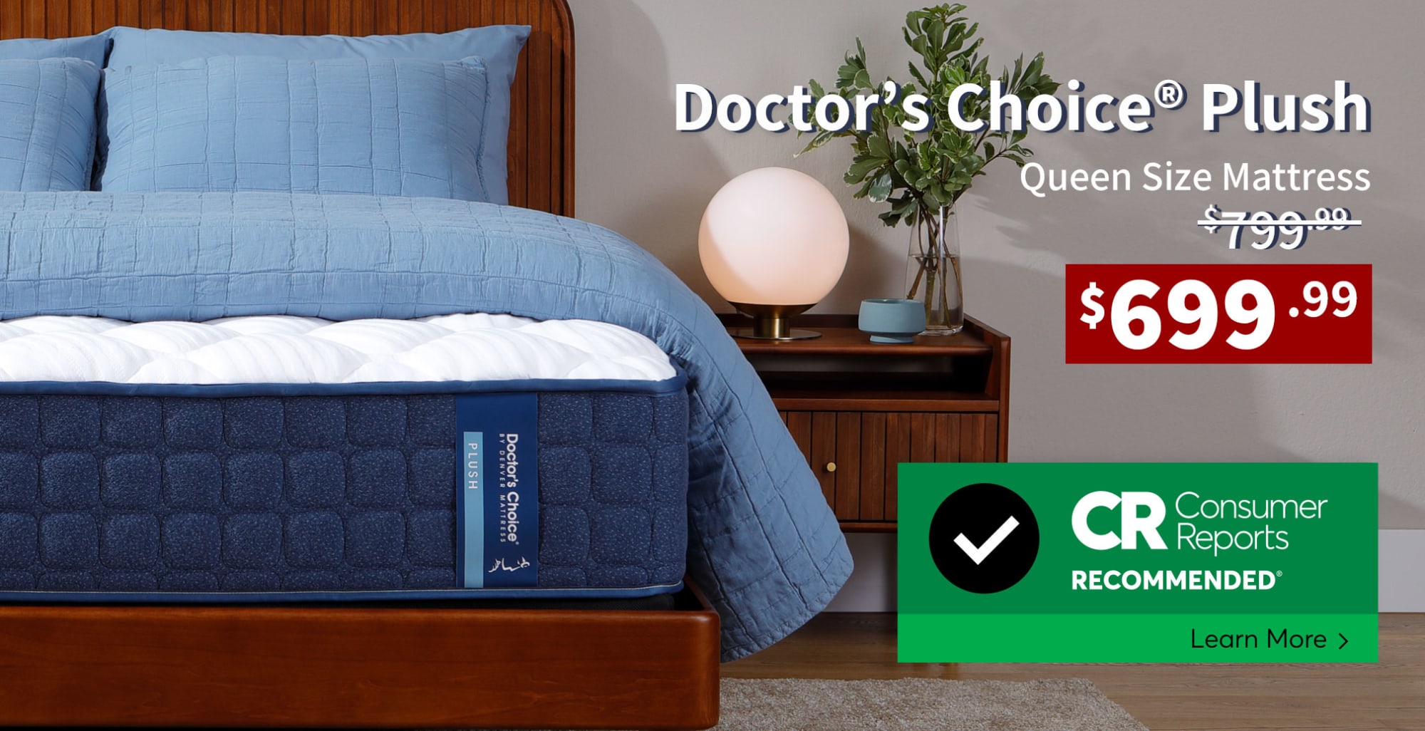 Doctor's Choice Plush Queen Size Mattress Was $799, Now $699.