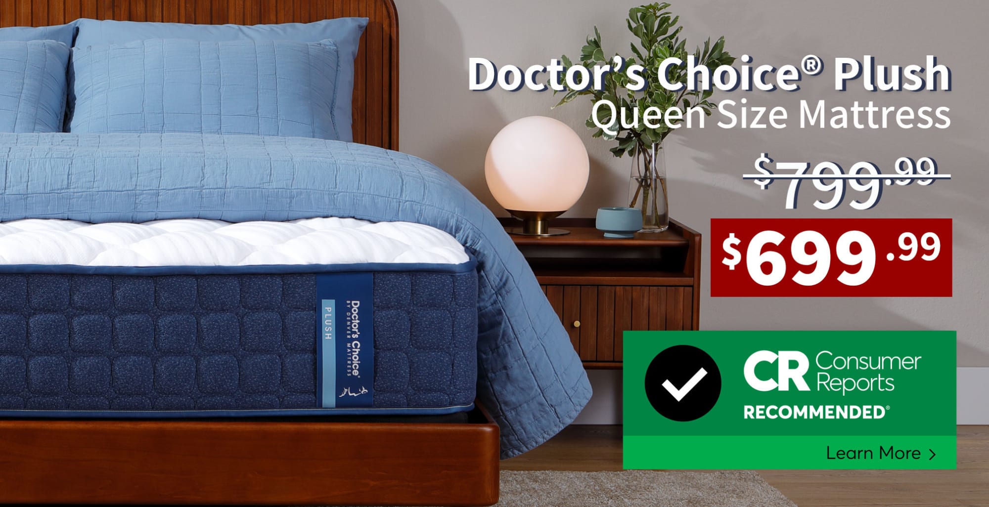 Doctor's Choice Plush Queen Size Mattress Was $799, Now $699.